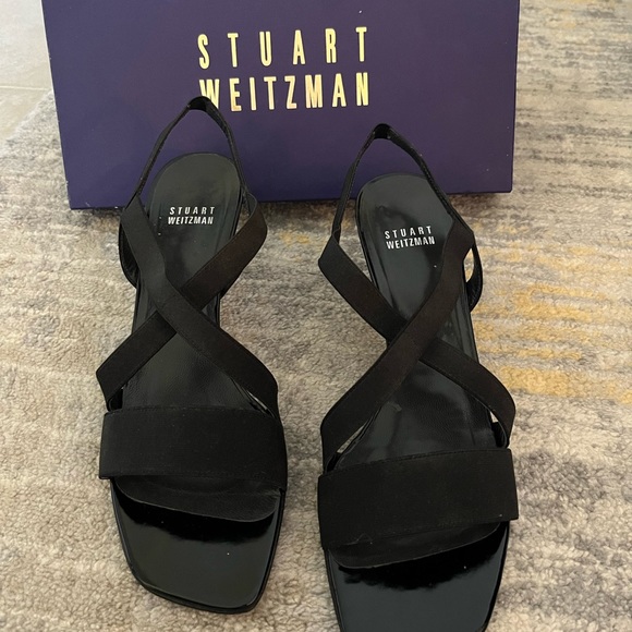 Stuart Weitzman Shoes - Stuart Weitzman Homestretch Black Elastic Shoes